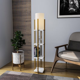 Opviq Shelf Lamp - 8119 Oro y blanco